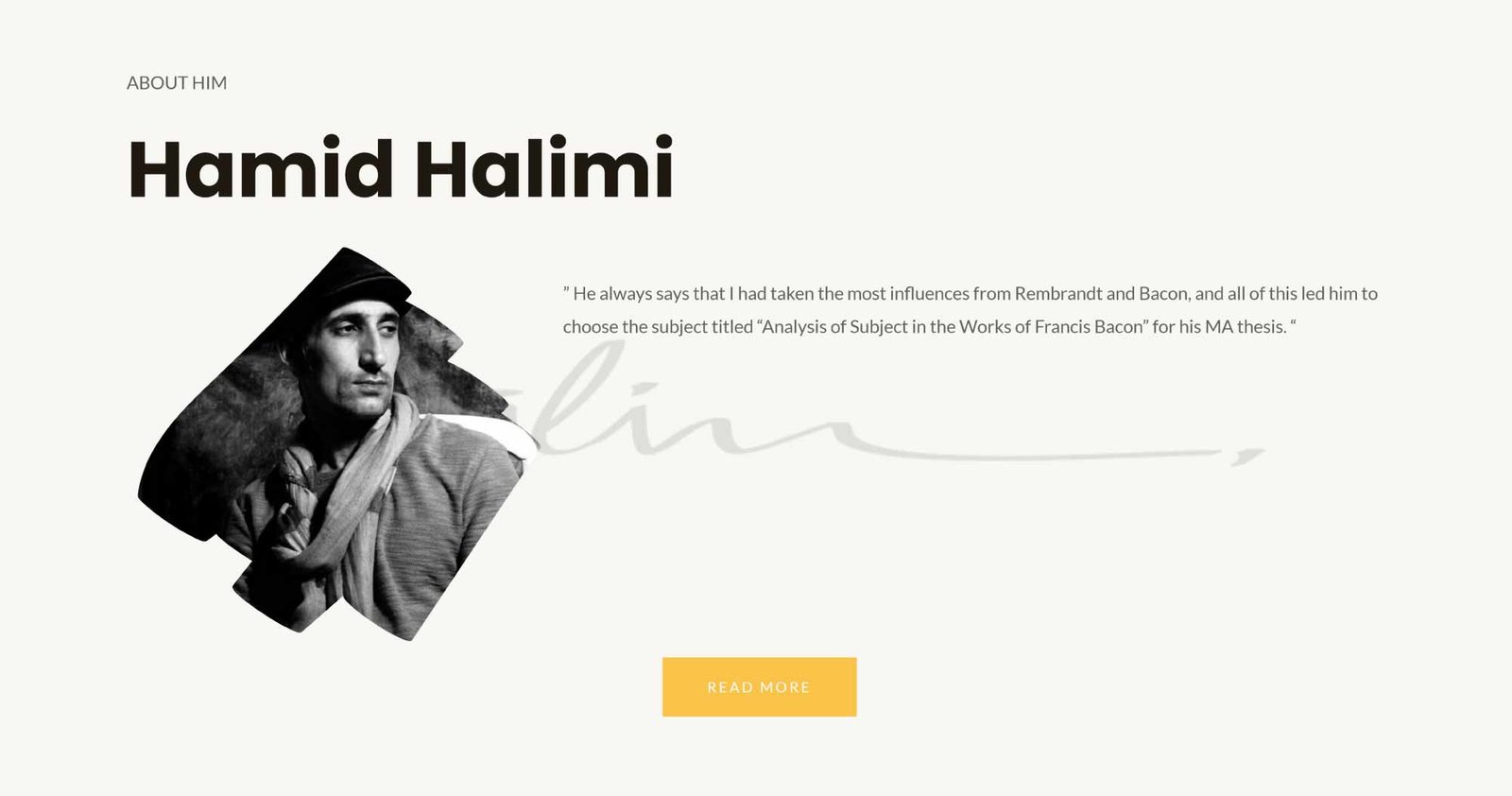 Hamid Halimi Portfolio Website
